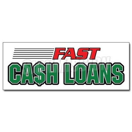 Signmission Safety Sign, 24 in Height, Vinyl, 9 in Length, Fast Cash Loans D-24 Fast Cash Loans